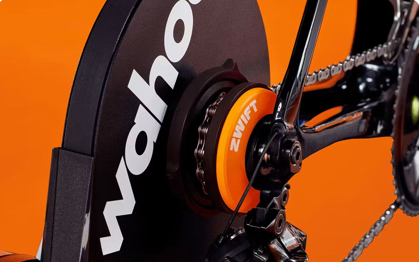 Wahoo KICKR CORE 2 With Zwift Cog & Click Smart Trainer, Orange Cog 3rd generation