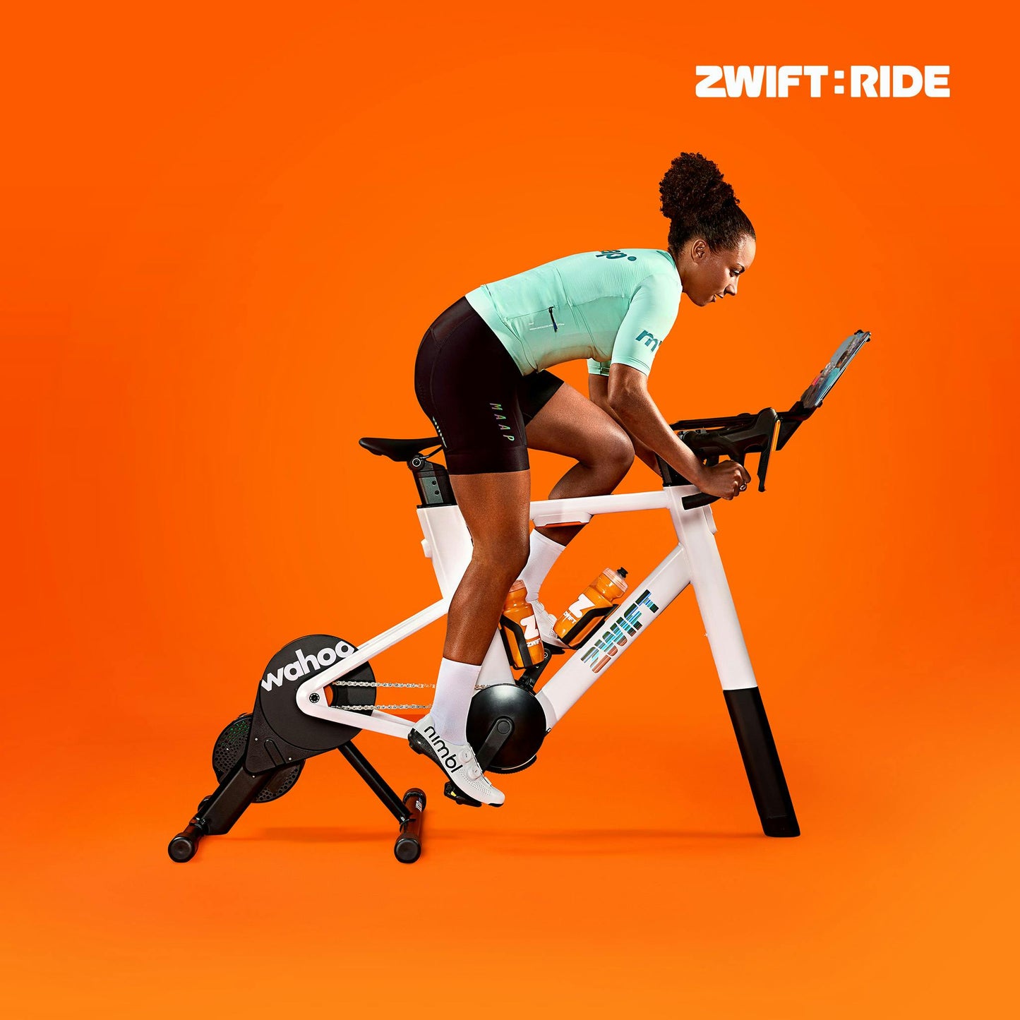 Wahoo KICKR CORE 2 With Zwift Cog & Click Smart Trainer, Orange Cog 3rd generation